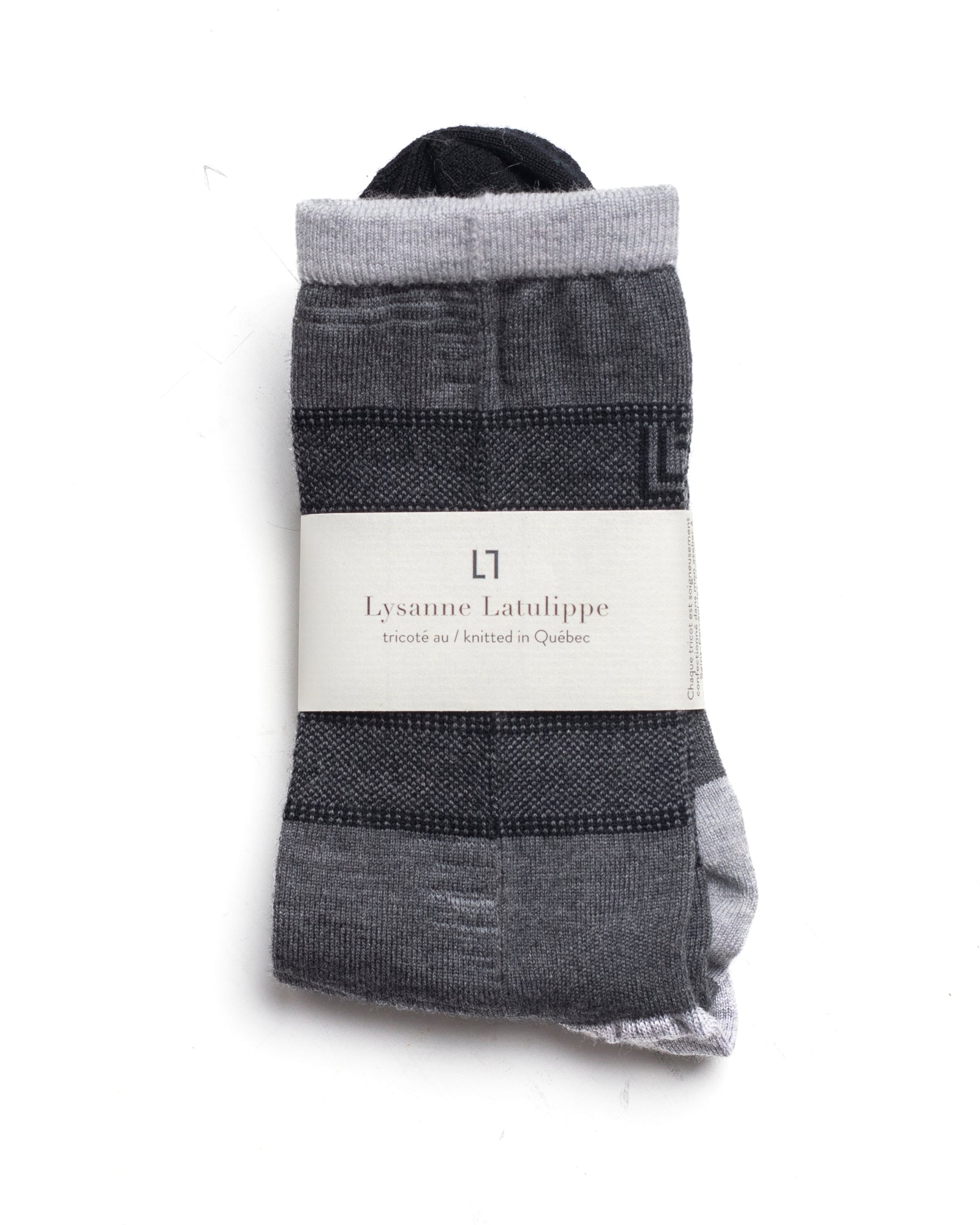 Bas mérinos tricolore