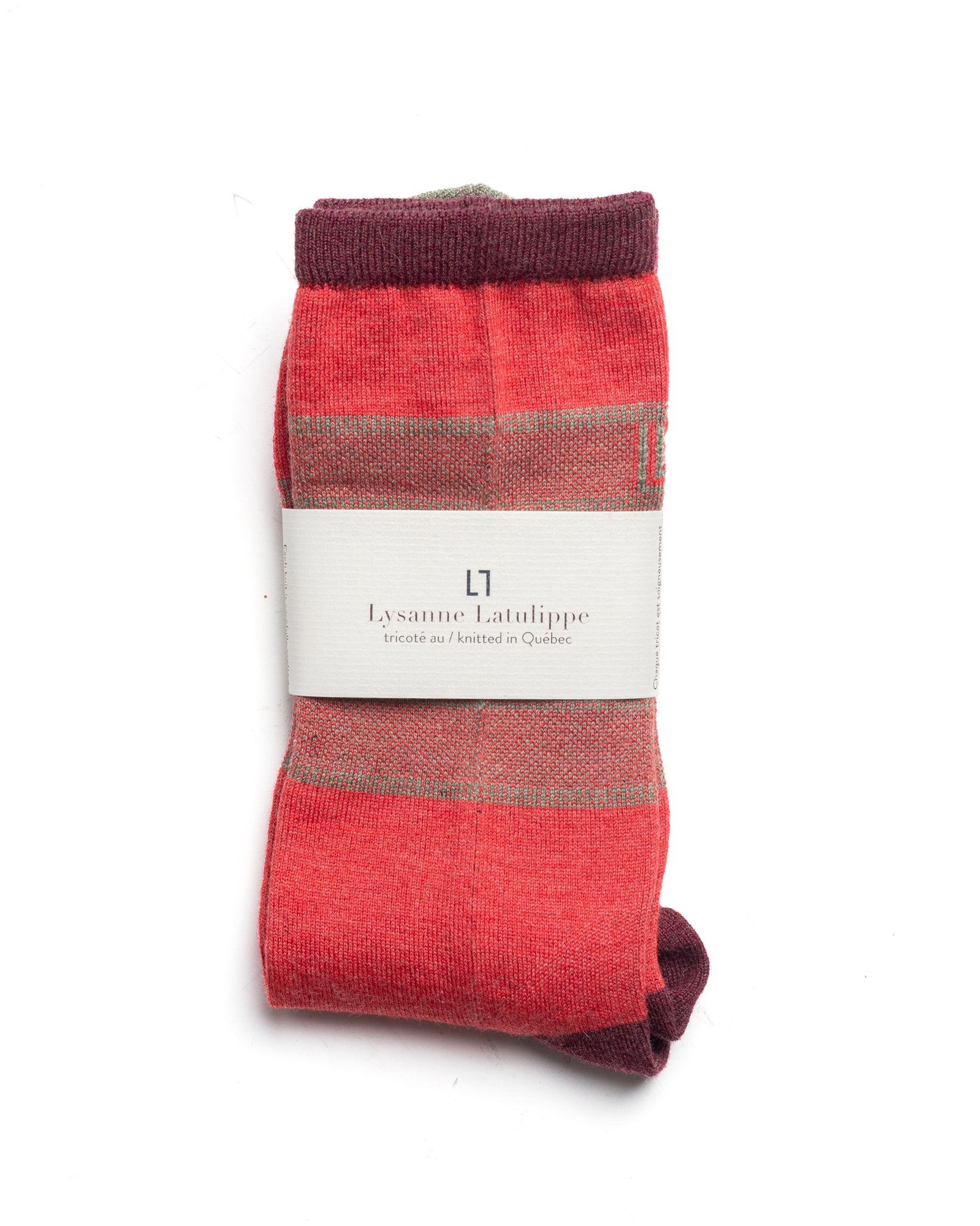 Bas mérinos tricolore