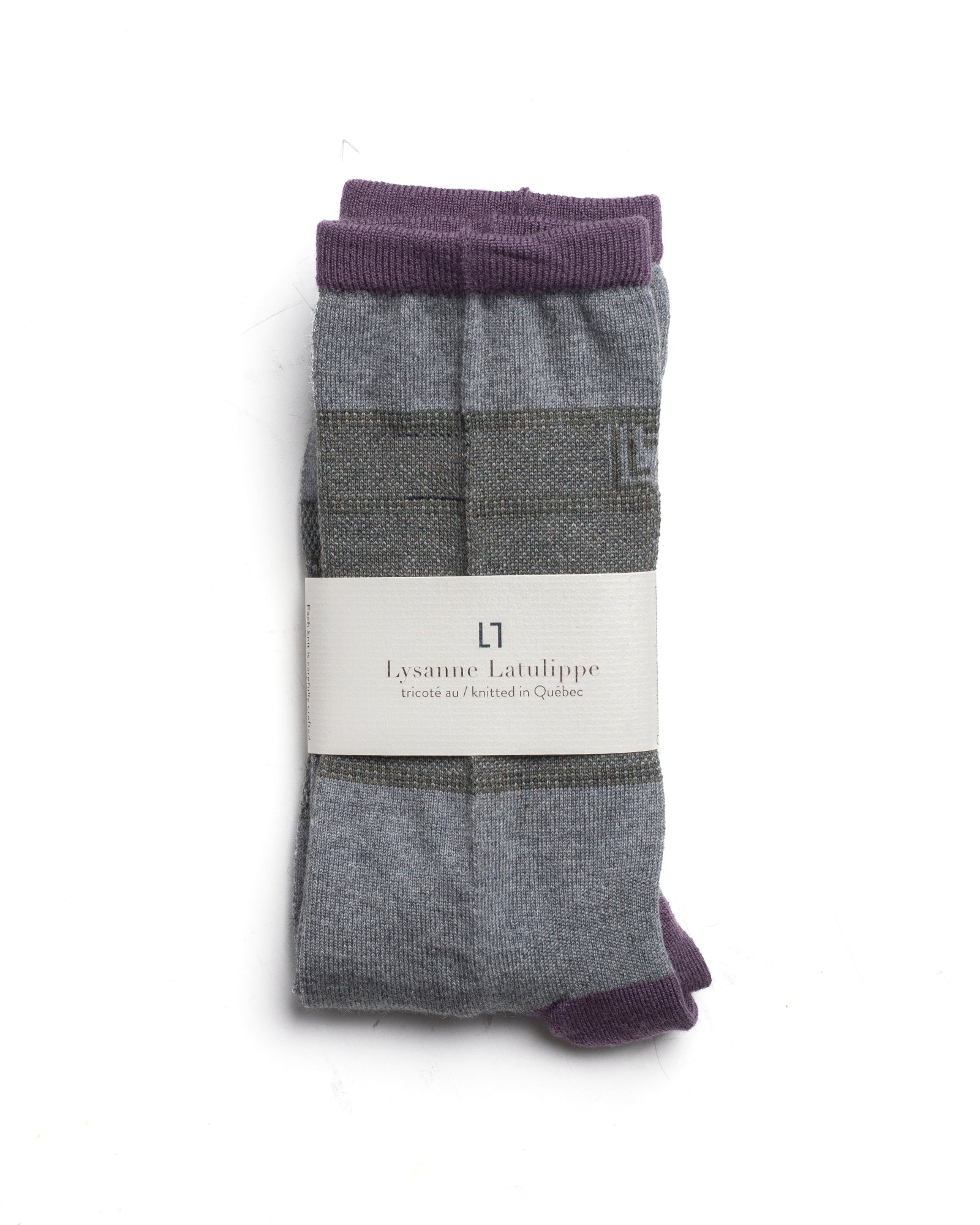 Bas mérinos tricolore