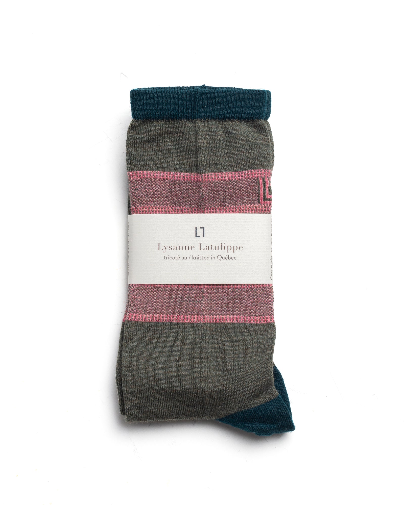 Bas mérinos tricolore