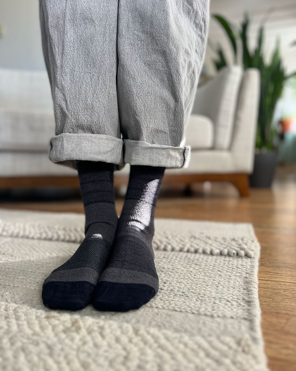 Les chaussettes mérinos tricolore