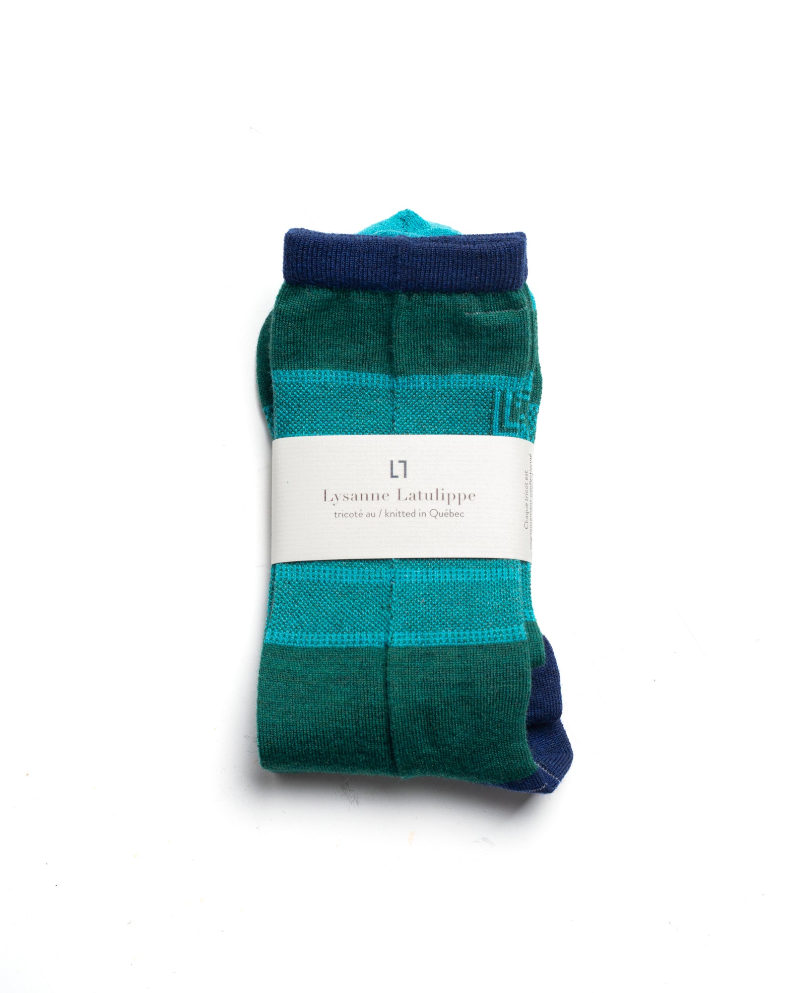 Bas mérinos tricolore