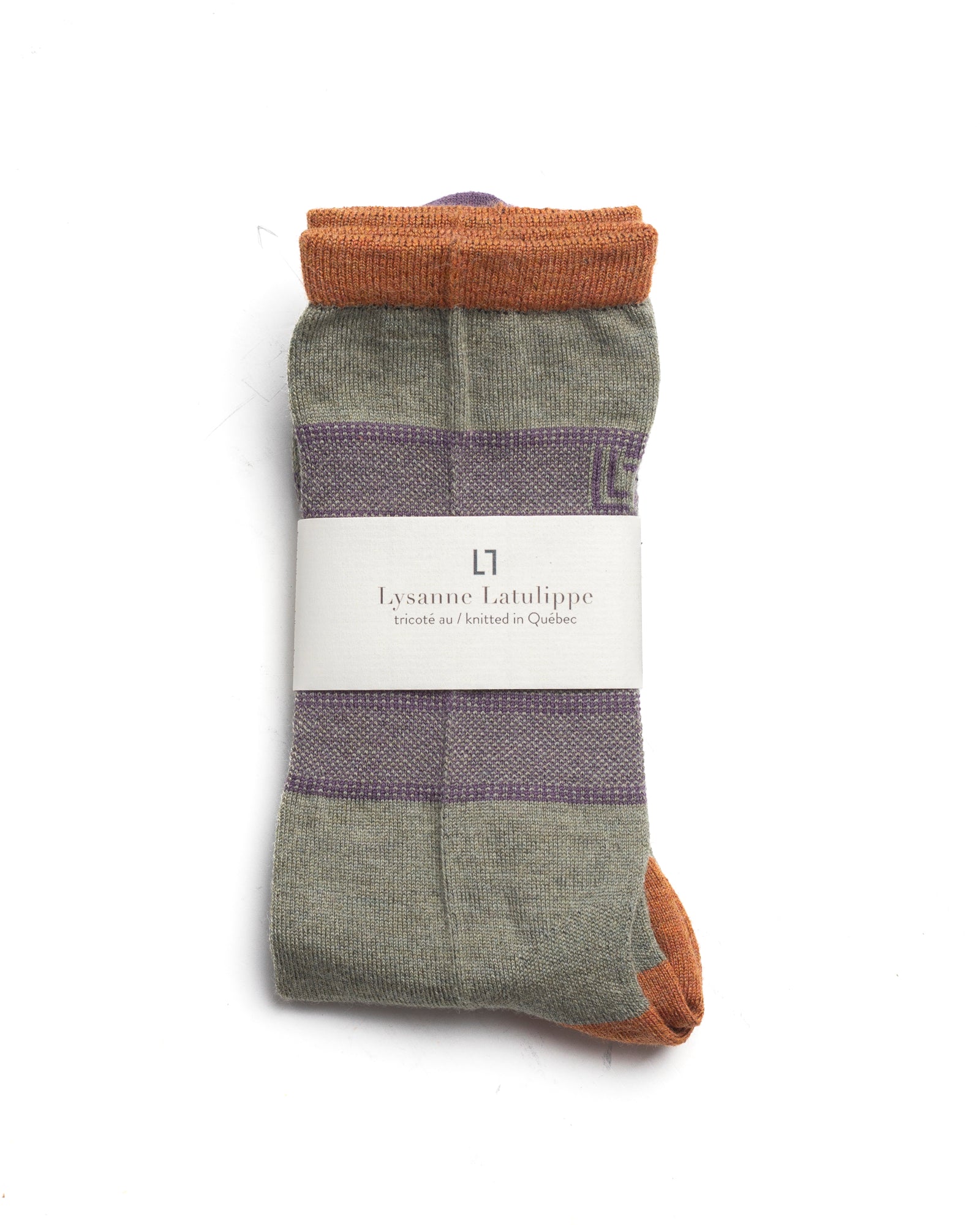 Bas mérinos tricolore