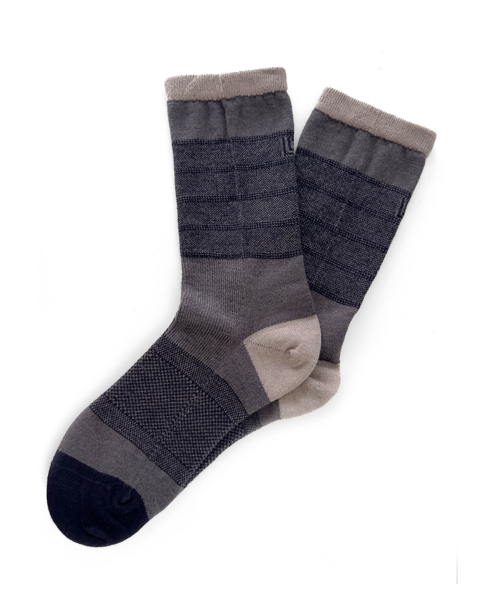 Chaussettes mérinos tricolore