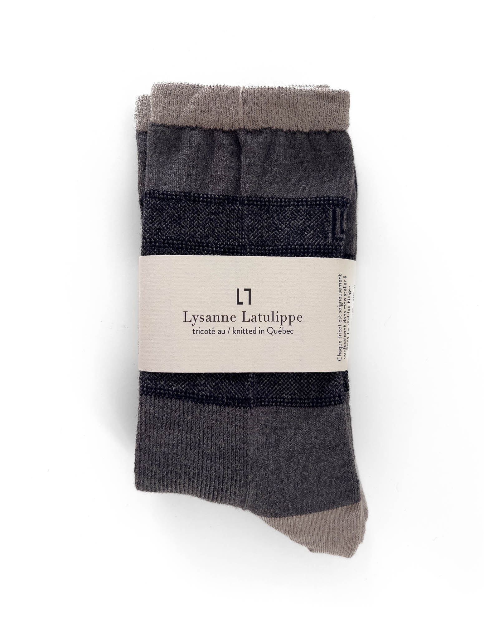 Chaussettes mérinos tricolore