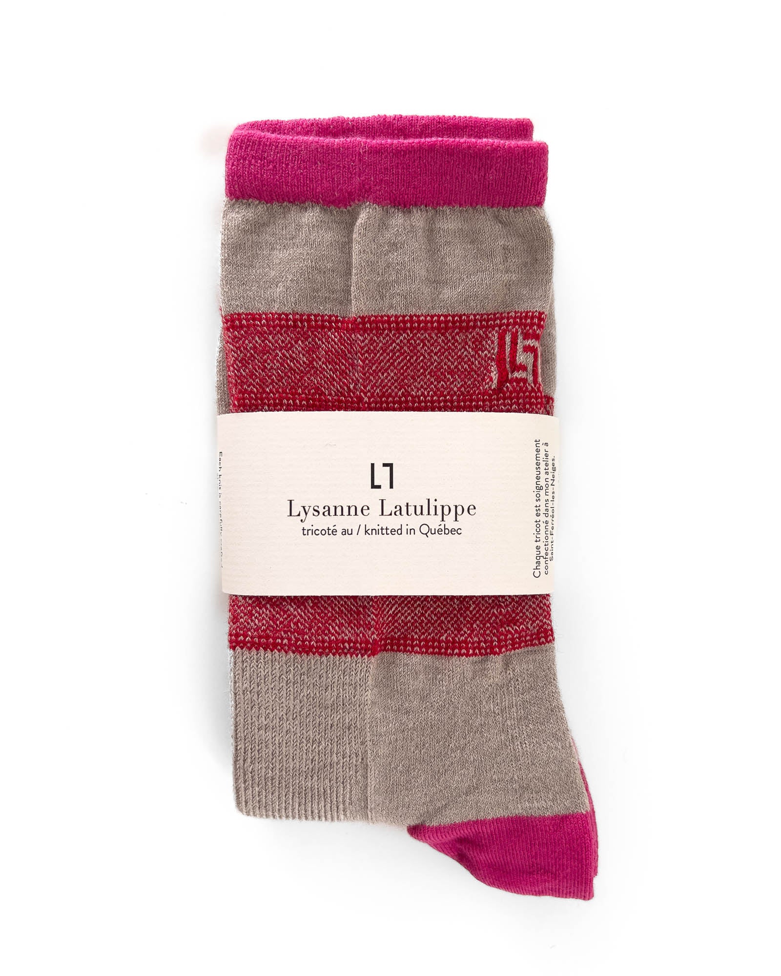 Chaussettes mérinos tricolore