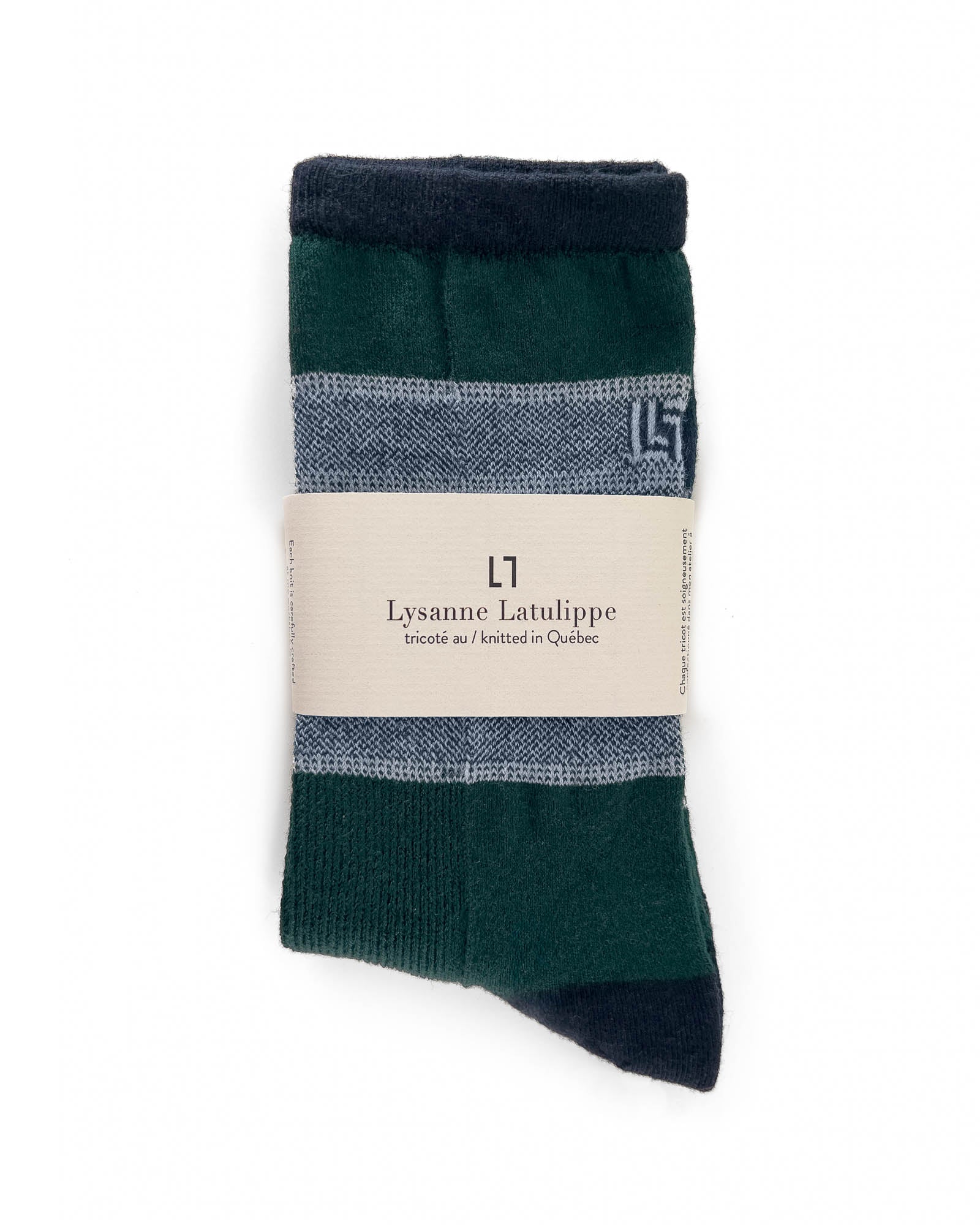 Chaussettes mérinos tricolore