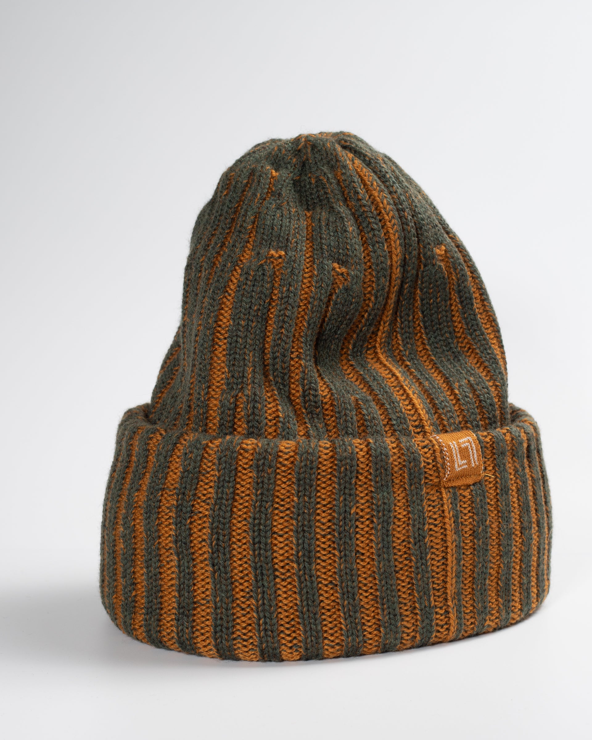 Two-tone merino wool beanie