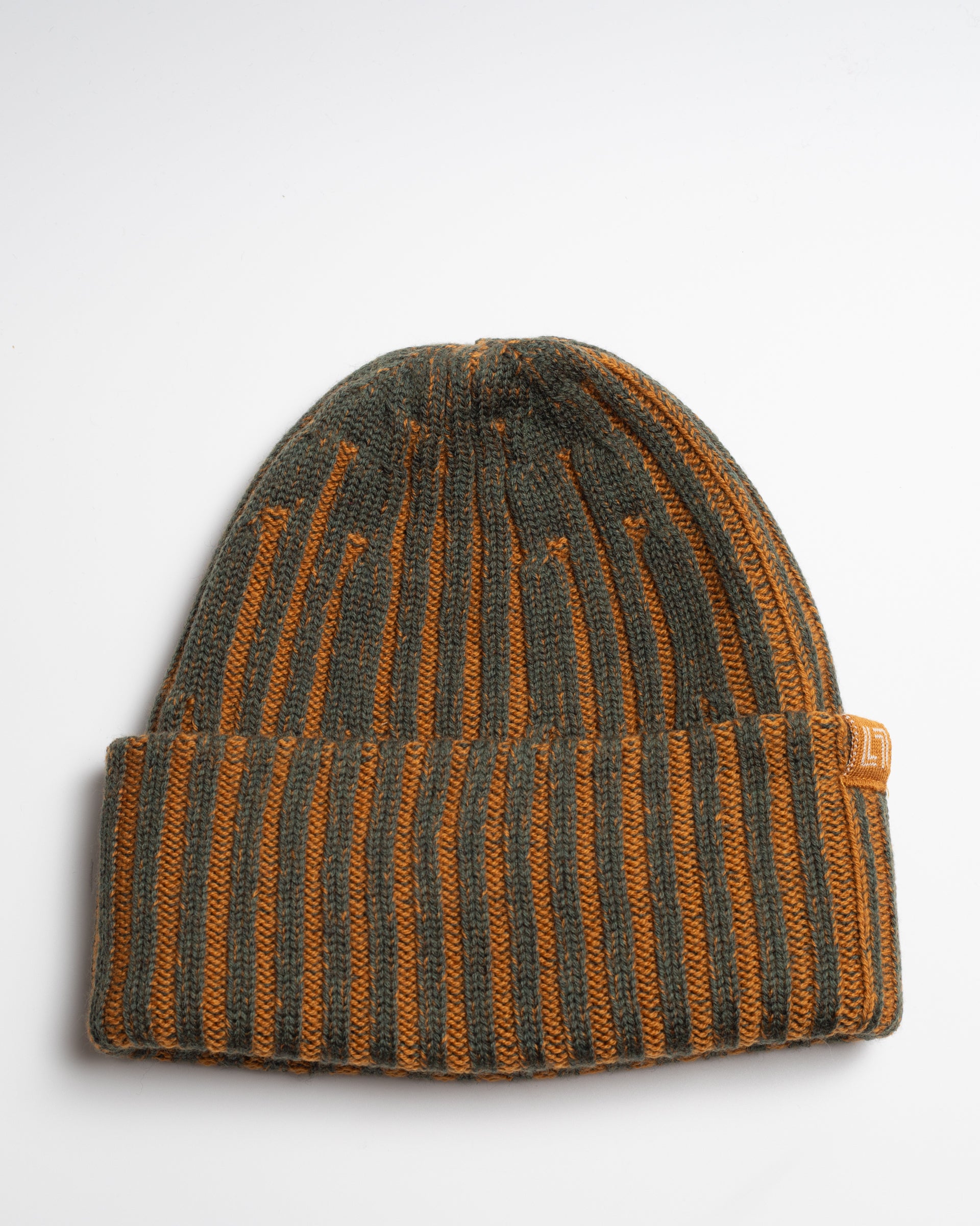 Two-tone merino wool beanie
