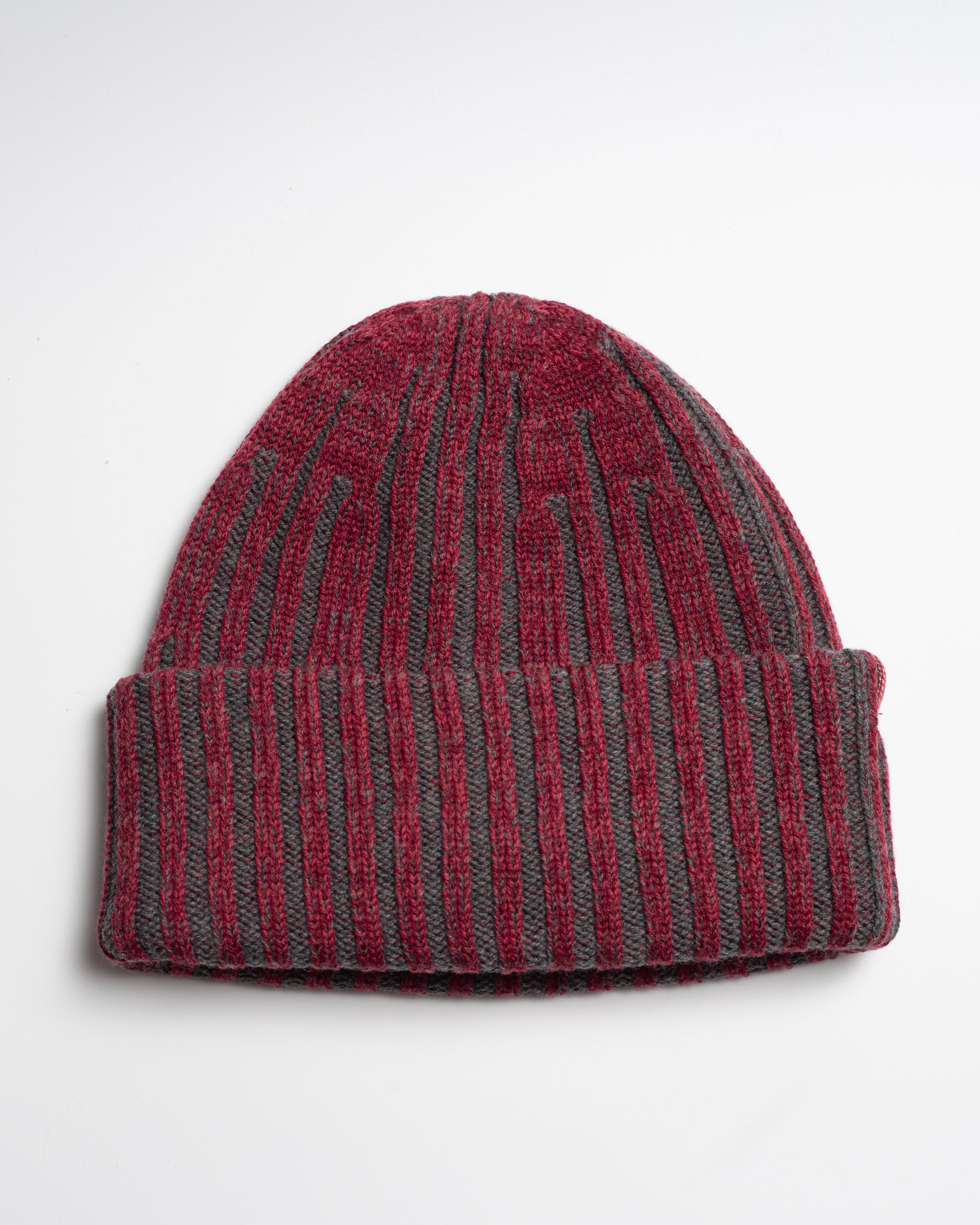 Two-tone merino wool beanie