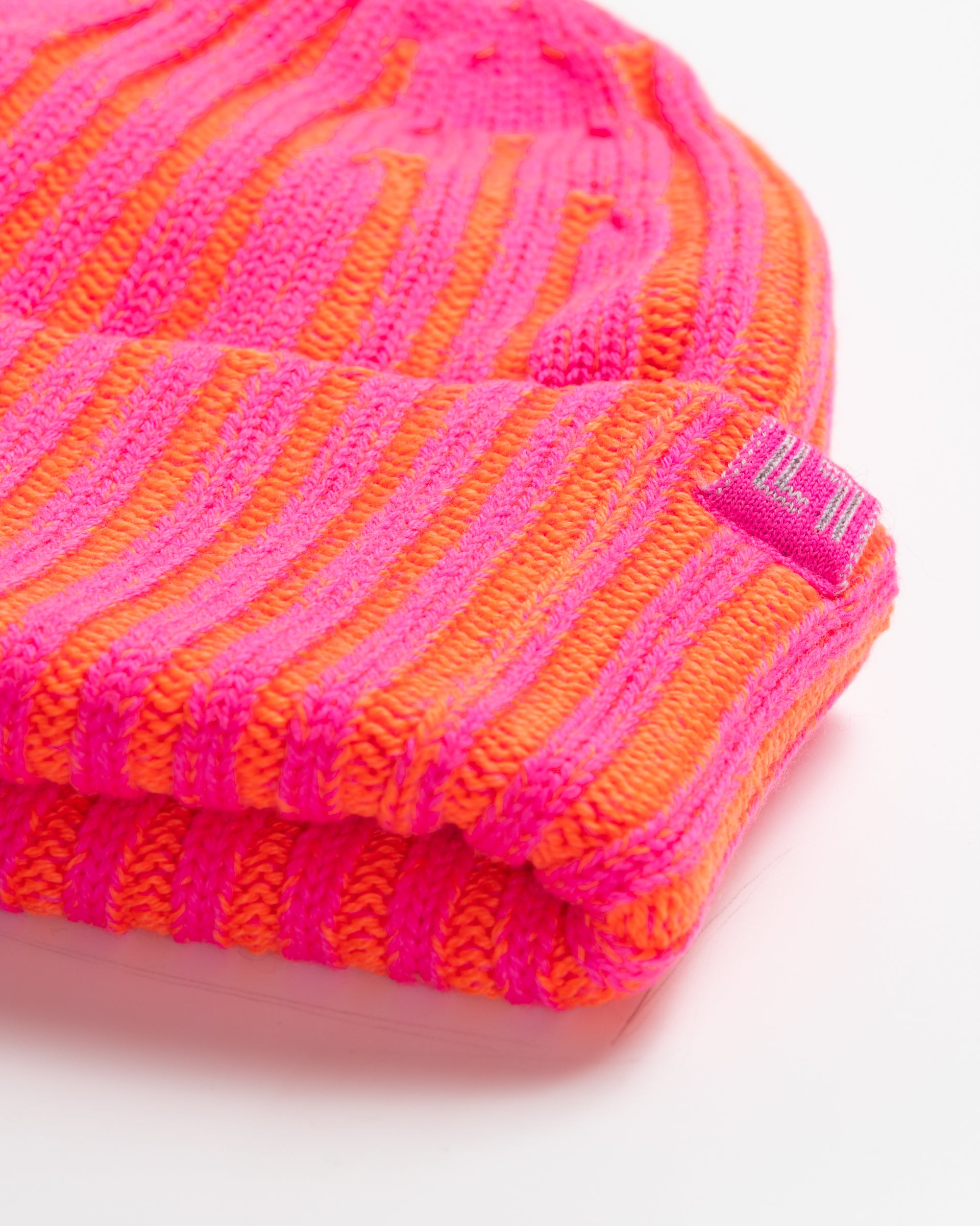 Two-tone merino wool beanie