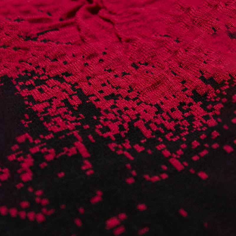 Pixelate shawl red